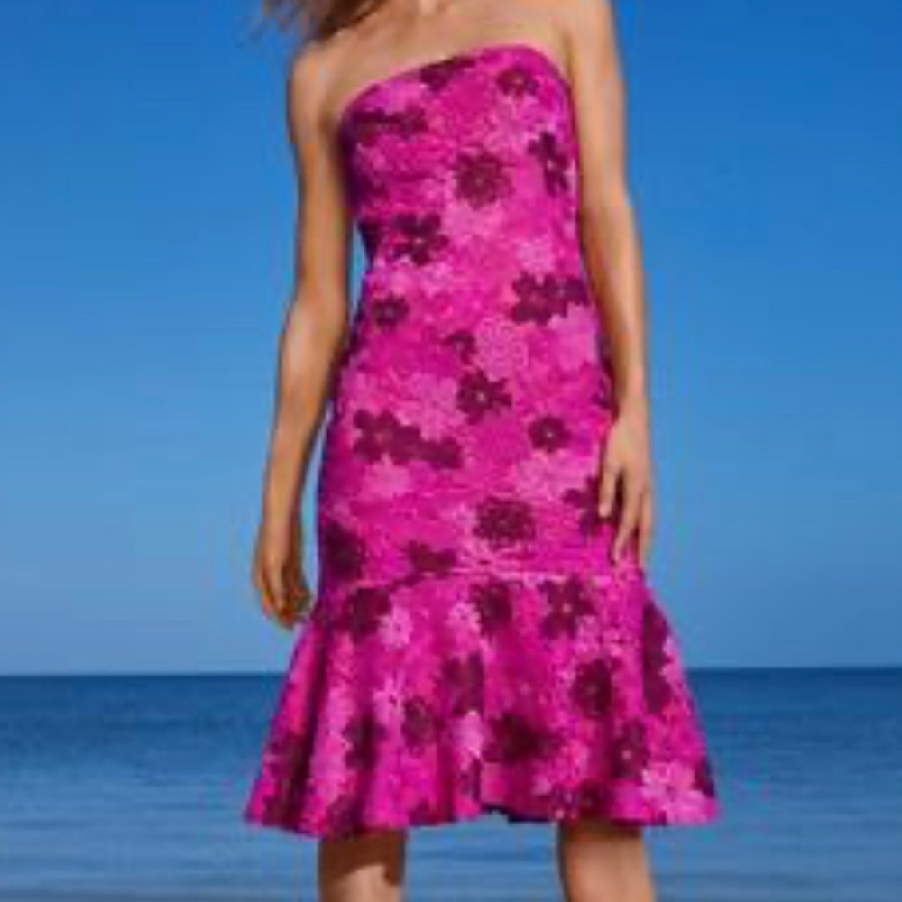 Alexa Admor -Floral Sleeveless strapless dress- Size 2